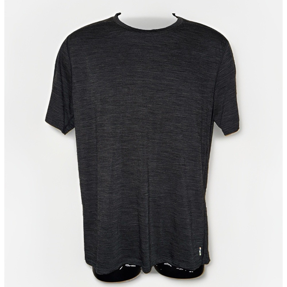 Smartwool Merino Wool Sport Tee Gray Short Sleeve Crew Shirt Mens M Base Layer